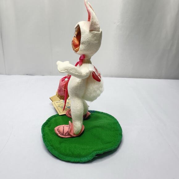 Annalee Doll Easter Bunny Kid w/Basket 7" tall 1996 Tags & Bag - Picture 4 of 10